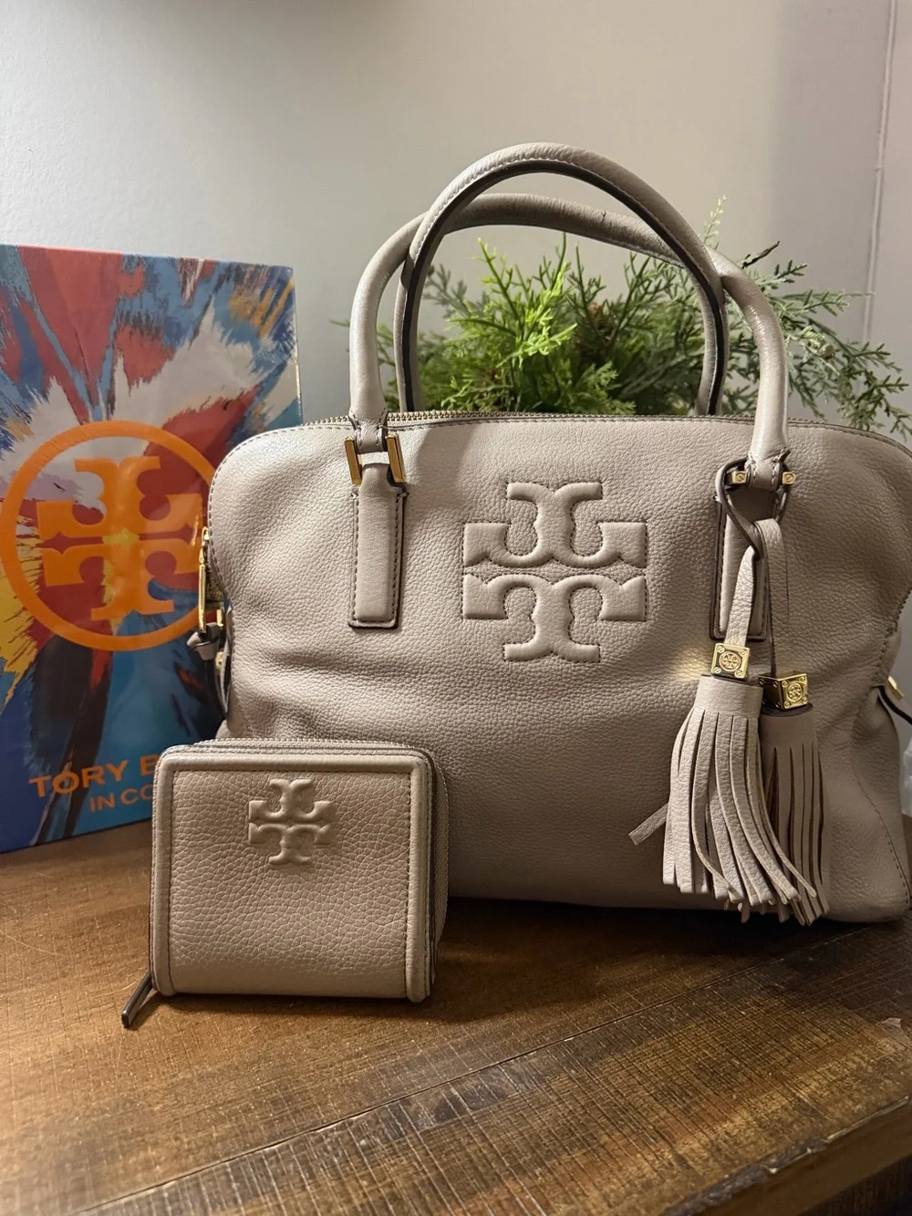 Tory Burch Thea Triple Zip Satchel Bag